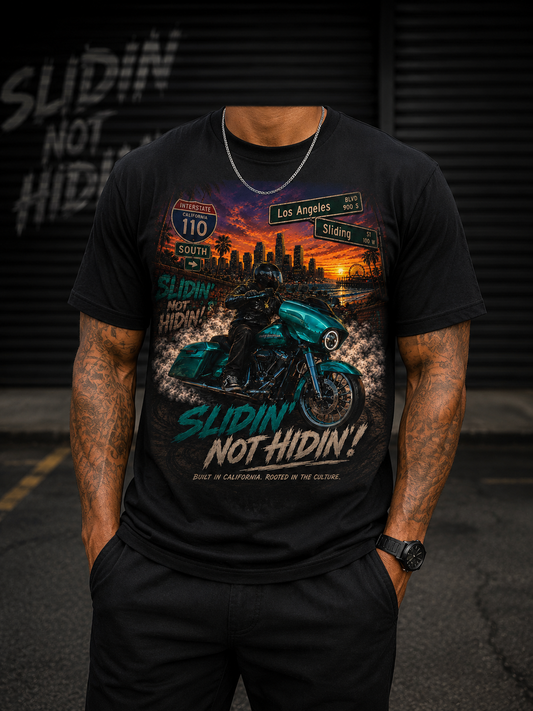 SLIDN NOT HIDN STREET GLIDE SUMMER TEE